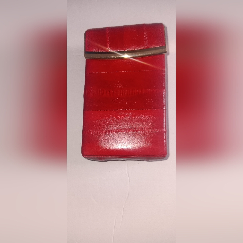 MY LUCKY RED EELSKIN  Cigarette Case
